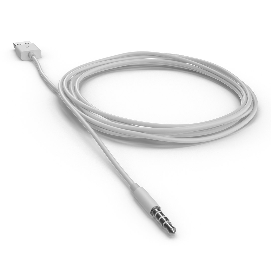 Apple iPod shuffle USB Cable 3D model preview