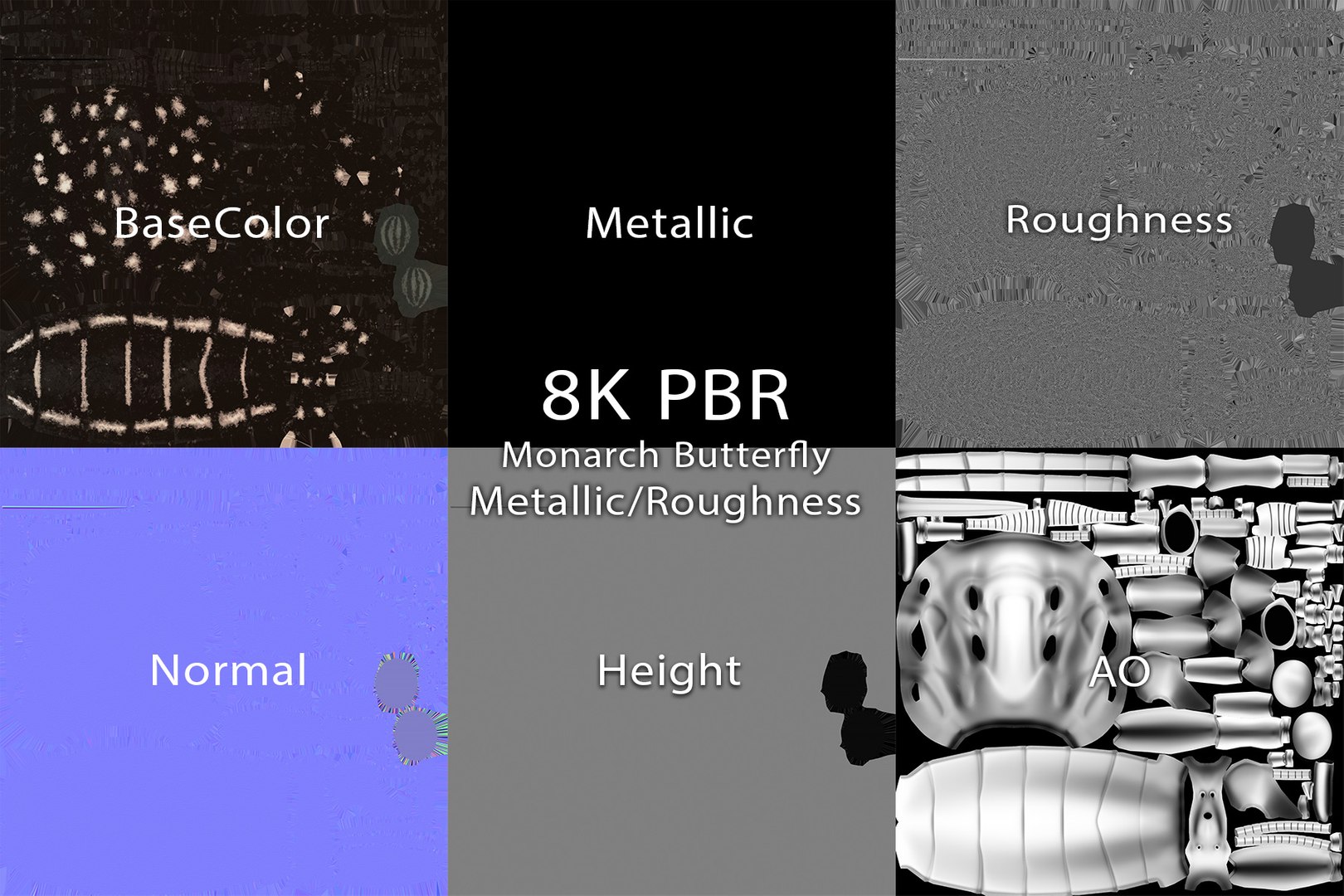 3D Monarch Butterfly Rigged 8K PBR Textures https://p.turbosquid.com/ts-thumb/06/1HuSt8/G4/monarch_pbr2/jpg/1694269112/1920x1080/fit_q87/48cf039cb4b50108ff931eee03d8b78b2ad9714c/monarch_pbr2.jpg