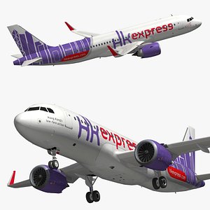 airbus a320 hong kong 3D model