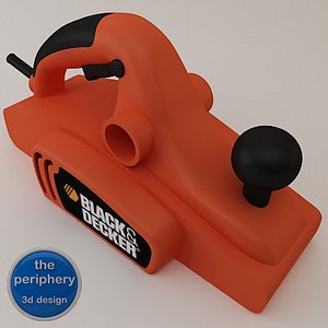 black decker electric planer 3d model