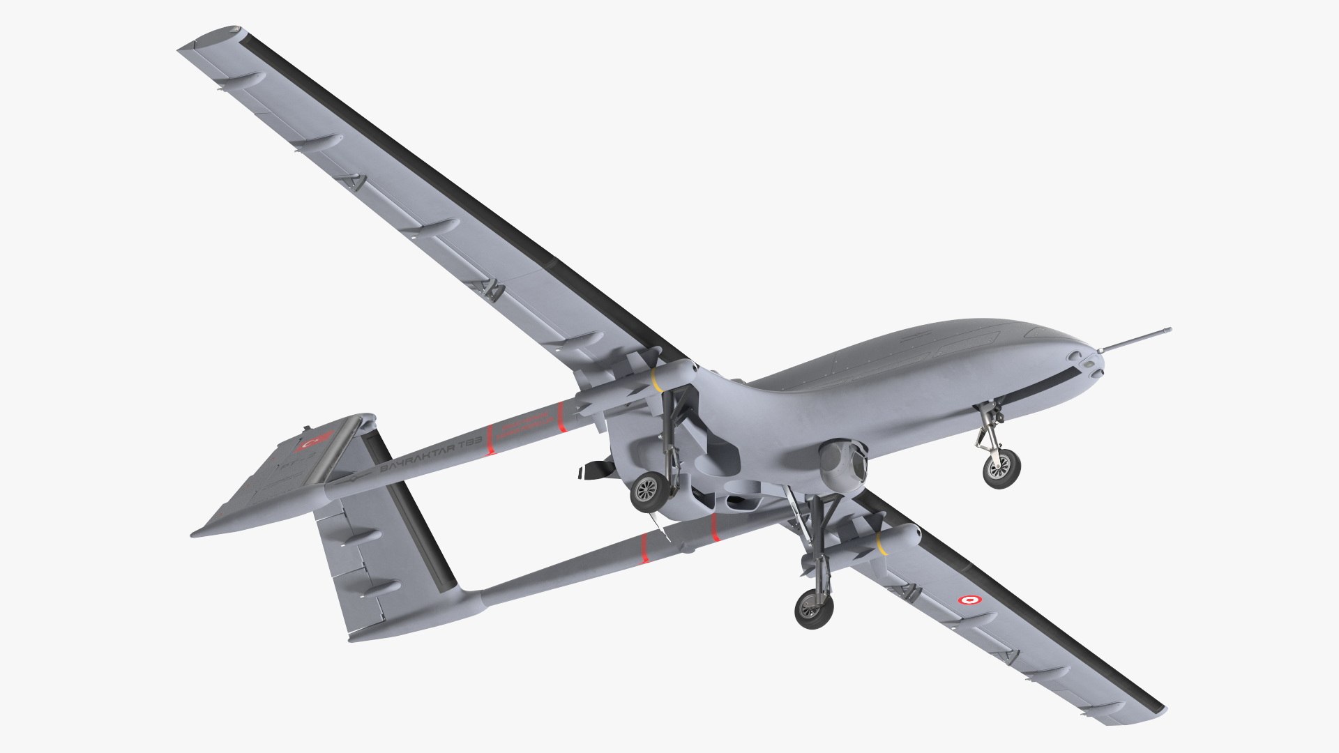 Bayraktar TB3 UCAV Rigged 3D model preview