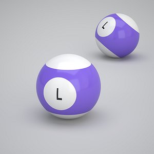 3D L Snooker Ball model