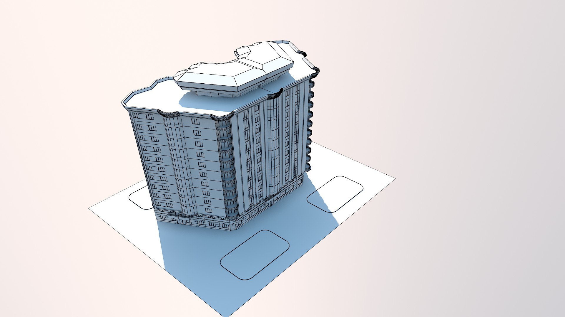 3D realistic civil building model - TurboSquid 1434062