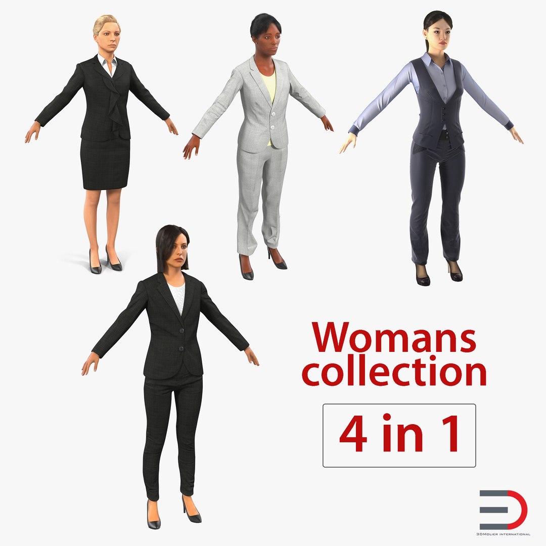 Business Womans 3D Models Collection 3 3D model preview