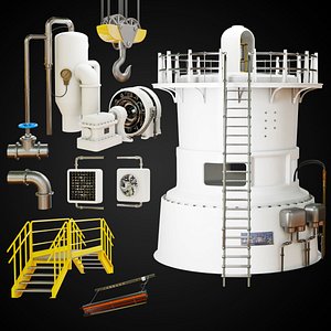 3D Industry Interior Kit 3D Model Pack model