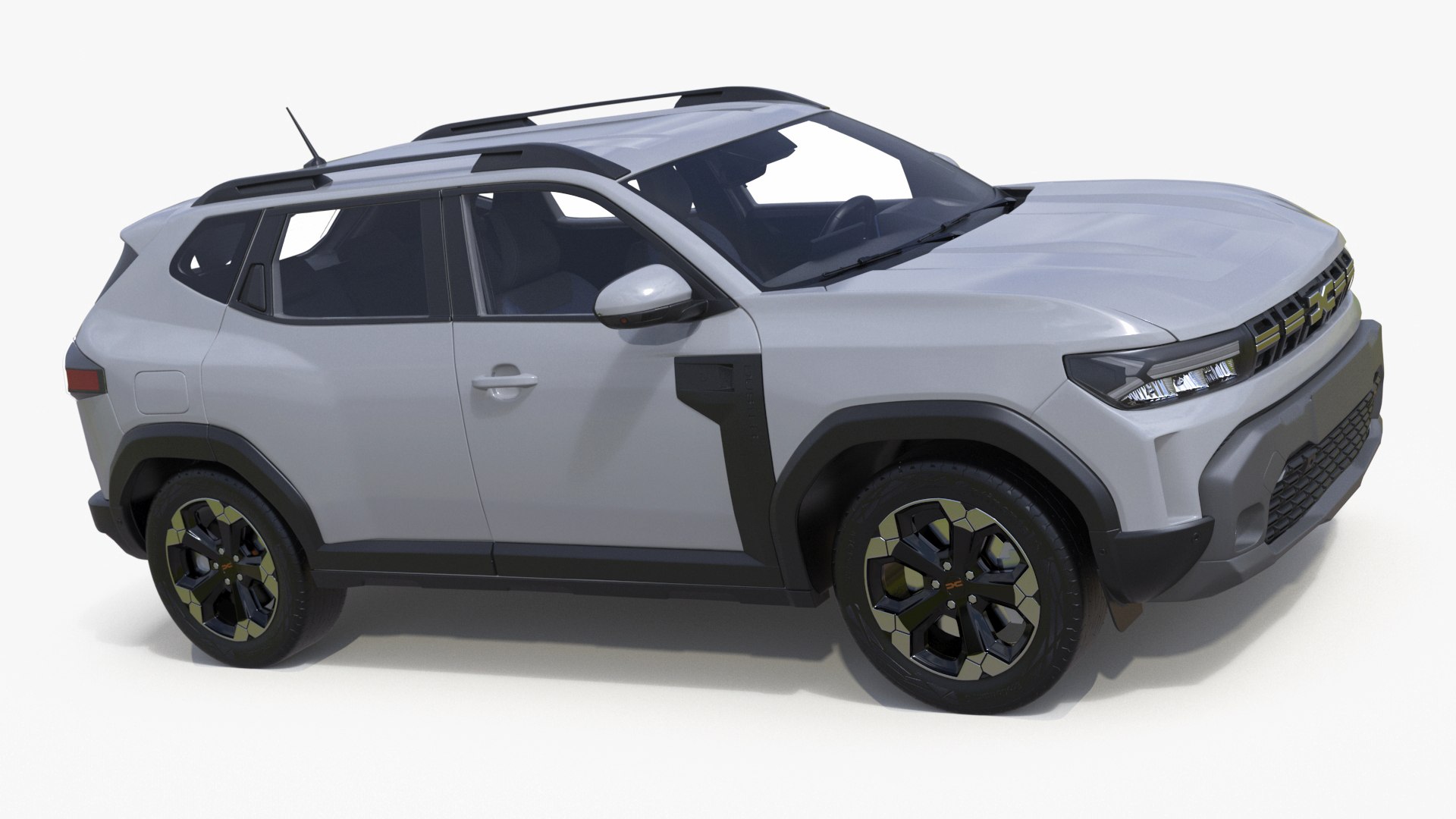 Dacia Duster 2024 Crossover White 3D model preview