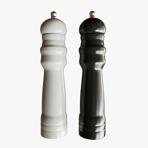 Salt and Pepper Mill - Classic Shaker  Grinder - 3D Asset model