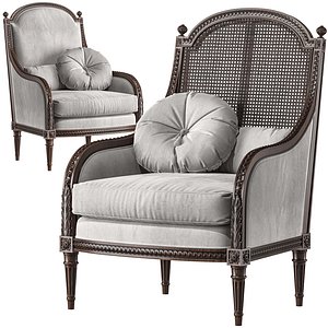 chairish french armchair art 395 3D model