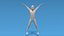 3D model Low Poly Kid Jumping Jacks