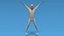 3D model Low Poly Kid Jumping Jacks