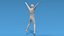 3D model Low Poly Kid Jumping Jacks