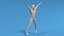 3D model Low Poly Kid Jumping Jacks