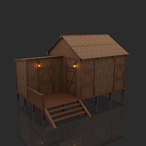 3D Medieval Fantasy House 01