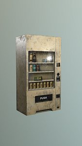 Low-poly old snack vending machine Low-poly 3D model 3D model