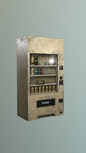 Low-poly old snack vending machine Low-poly 3D model