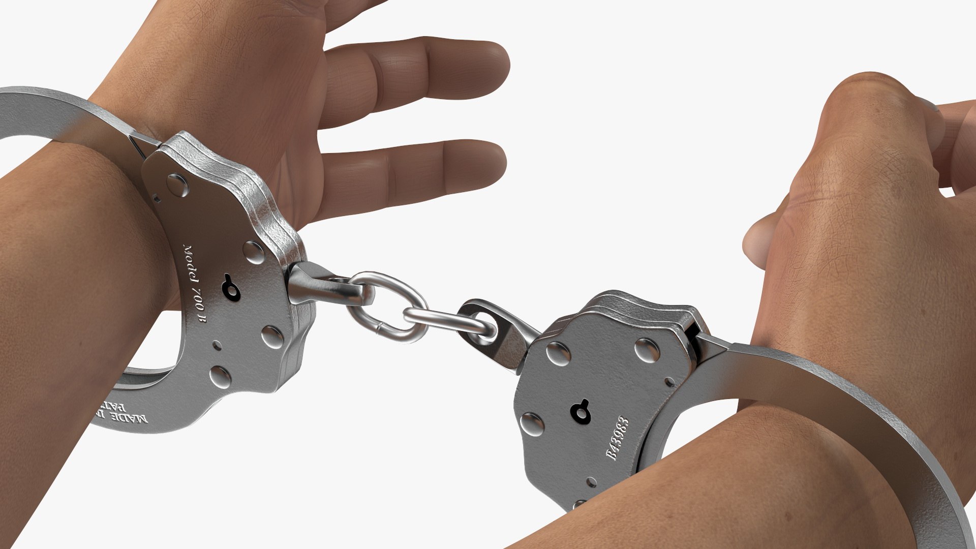 Man Hands with Short Chain Handcuffs 3D https://p.turbosquid.com/ts-thumb/06/YRmBEs/4Y/manhandswithshortchainhandcuffsmb3dmodel016/jpg/1659055144/1920x1080/fit_q87/f52d3271d1b40b6f0bfd08db660c81a1c8a27f53/manhandswithshortchainhandcuffsmb3dmodel016.jpg