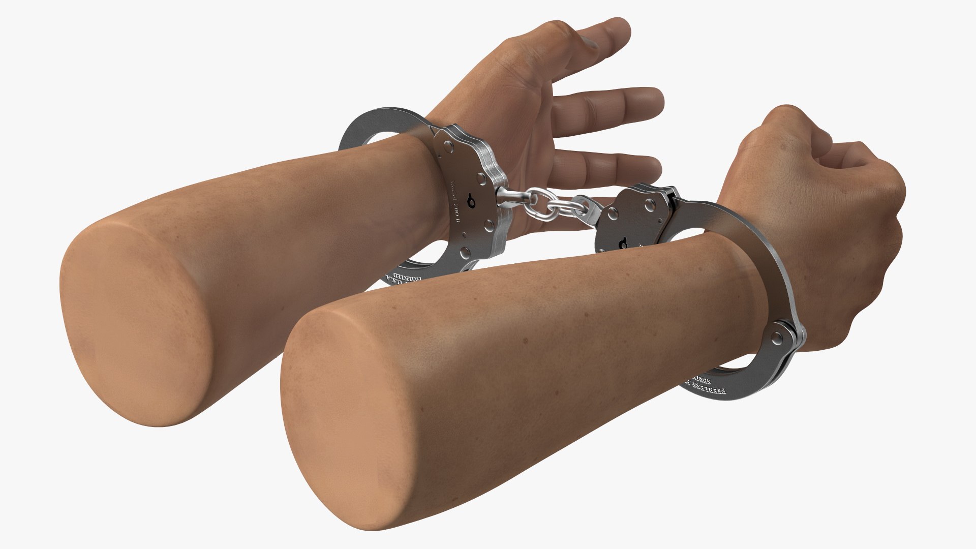 Man Hands with Short Chain Handcuffs 3D https://p.turbosquid.com/ts-thumb/06/YRmBEs/Mx/manhandswithshortchainhandcuffsmb3dmodel011/jpg/1659055129/1920x1080/fit_q87/b3ef1bf33d4279fca6ae07a29cbf7422ca8b1462/manhandswithshortchainhandcuffsmb3dmodel011.jpg