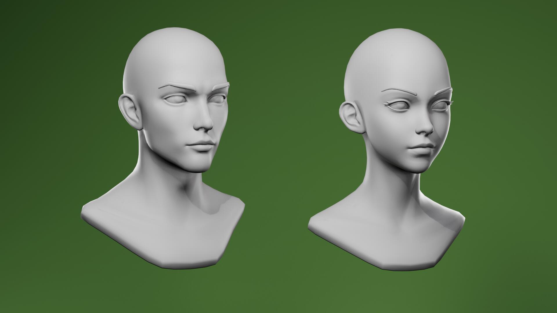 3D Stylized Anime Male and Female Head Base Mesh 3D Model https://p.turbosquid.com/ts-thumb/06/aB9YJz/AA/00_02/jpg/1774534704/1920x1080/fit_q87/306fc497d548bc5e28fa9c15d09787b7dbd77447/00_02.jpg
