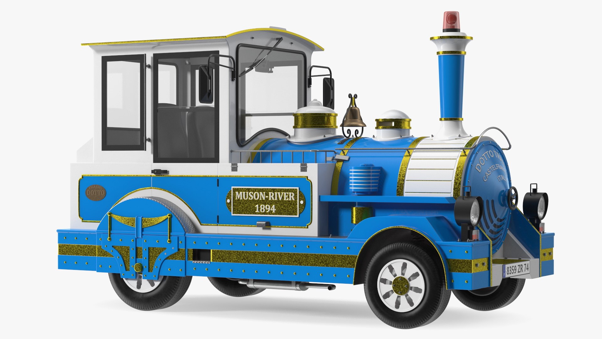 Locomotive Dotto Muson River 3D model preview