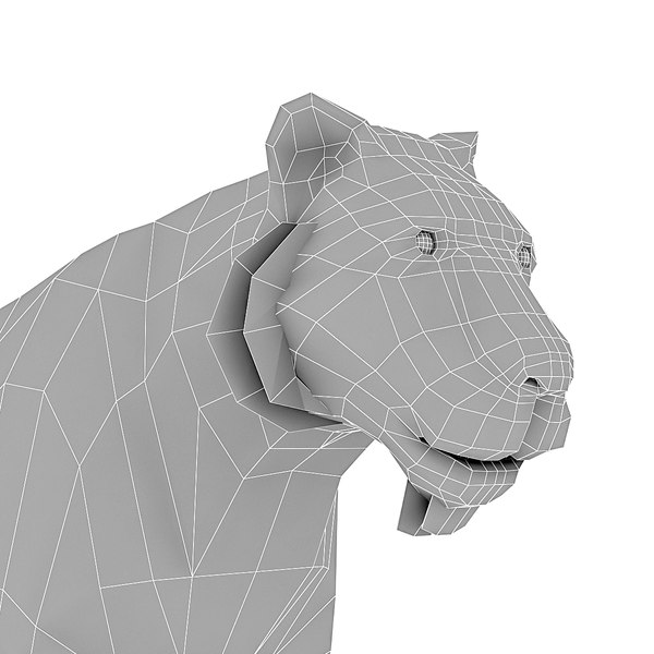 3D model tiger base