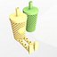 3D Articulated Drink Cup model