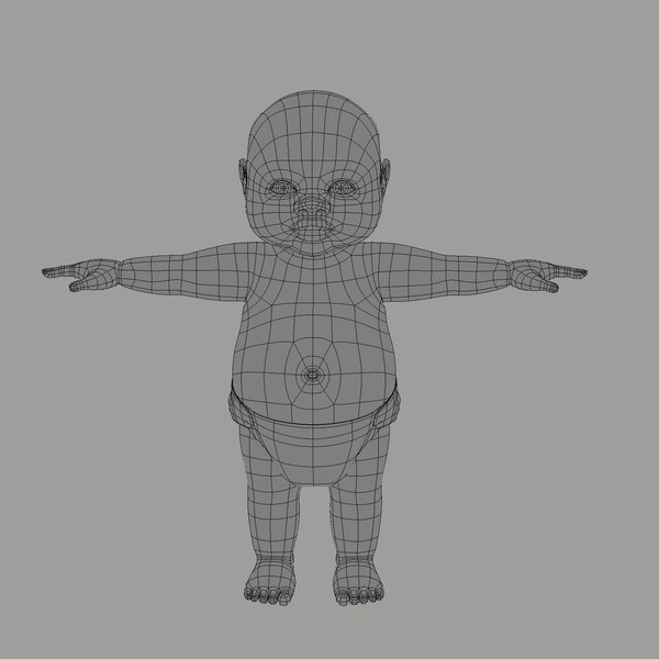 3d african baby