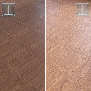Parquet - Laminate - Wooden floor 2 in 1 3D