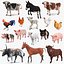 Colección 5 de animales de granja de gran tamaño