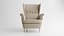 IKEA Strandmon Kelinge Bej Armchair and Pouf