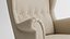 IKEA Strandmon Kelinge Bej Armchair and Pouf