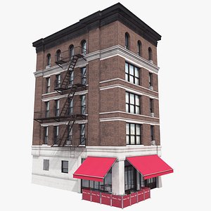 3D Manhattan Building 02, 8K PBR Textures model