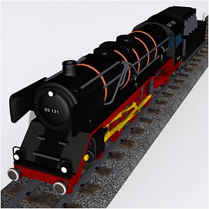 steam locomotive 03 131 3D model