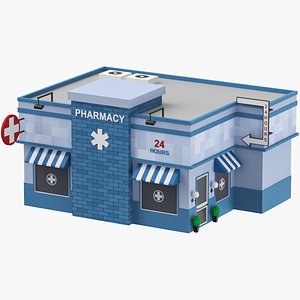 Low Poly Cartoon Pharmacy