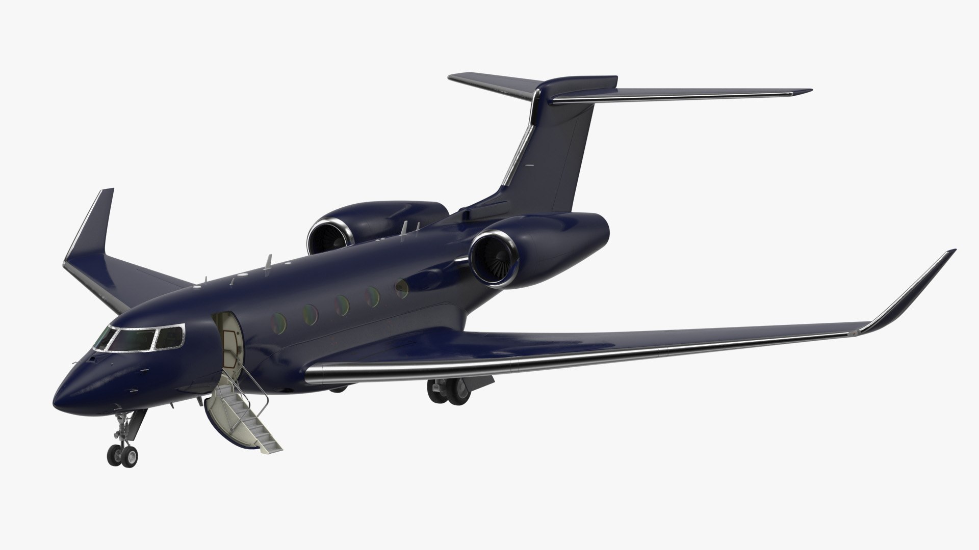 Twin Engine Business Jet 3D model preview