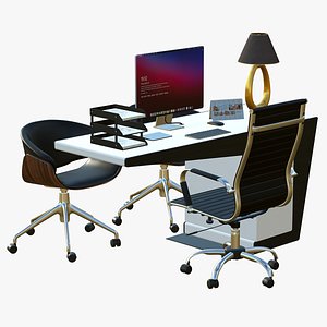 Office Chair Computer Desk 3D model
