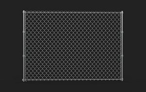 Chain Link Fence 3D model 3D model