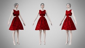 3D Dress 33 Crimson Royale Velvet v2