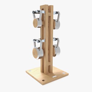 Paragon Studio Gym Luxury Kettlebell Storage Tree 3D model