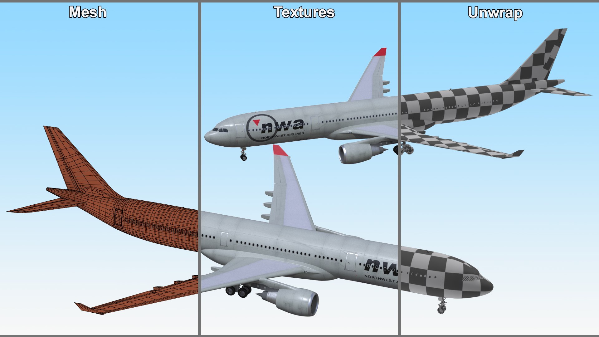 Commercial Airliner Airbus A330-300 Northwest Airlines Rigged for Maya 3D model https://p.turbosquid.com/ts-thumb/07/C6VkZo/64/commercialairlinerairbusa330300northwestairlinesriggedformaya3dsmodel035/jpg/1729963352/1920x1080/fit_q87/2248d12d707fab175bd2c3e518e46152ae435d7d/commercialairlinerairbusa330300northwestairlinesriggedformaya3dsmodel035.jpg