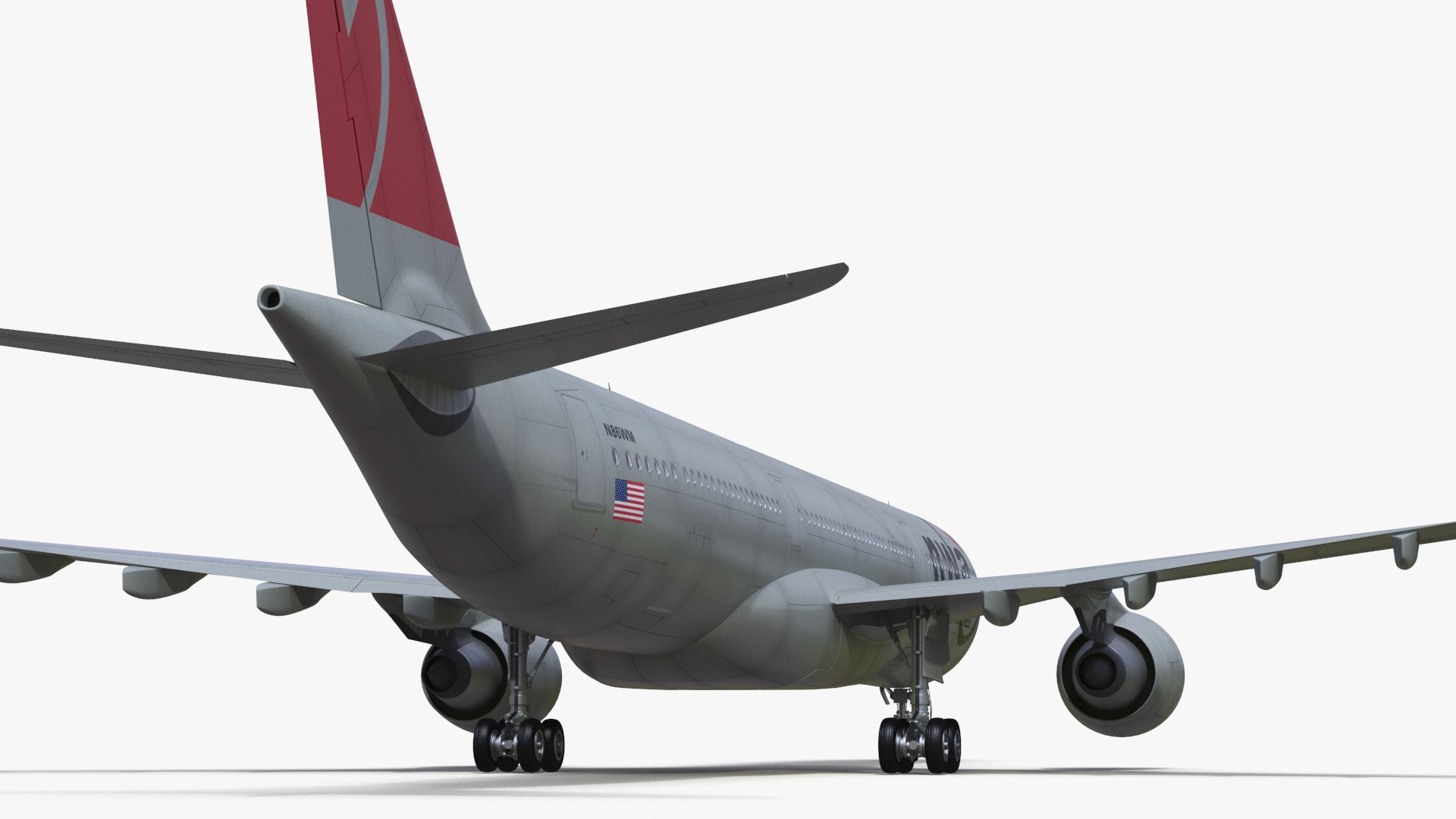 Commercial Airliner Airbus A330300 Northwest Airlines Rigged For Maya