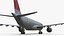 Commercial Airliner Airbus A330-300 Northwest Airlines Rigged for Maya
