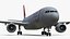 Commercial Airliner Airbus A330-300 Northwest Airlines Rigged for Maya