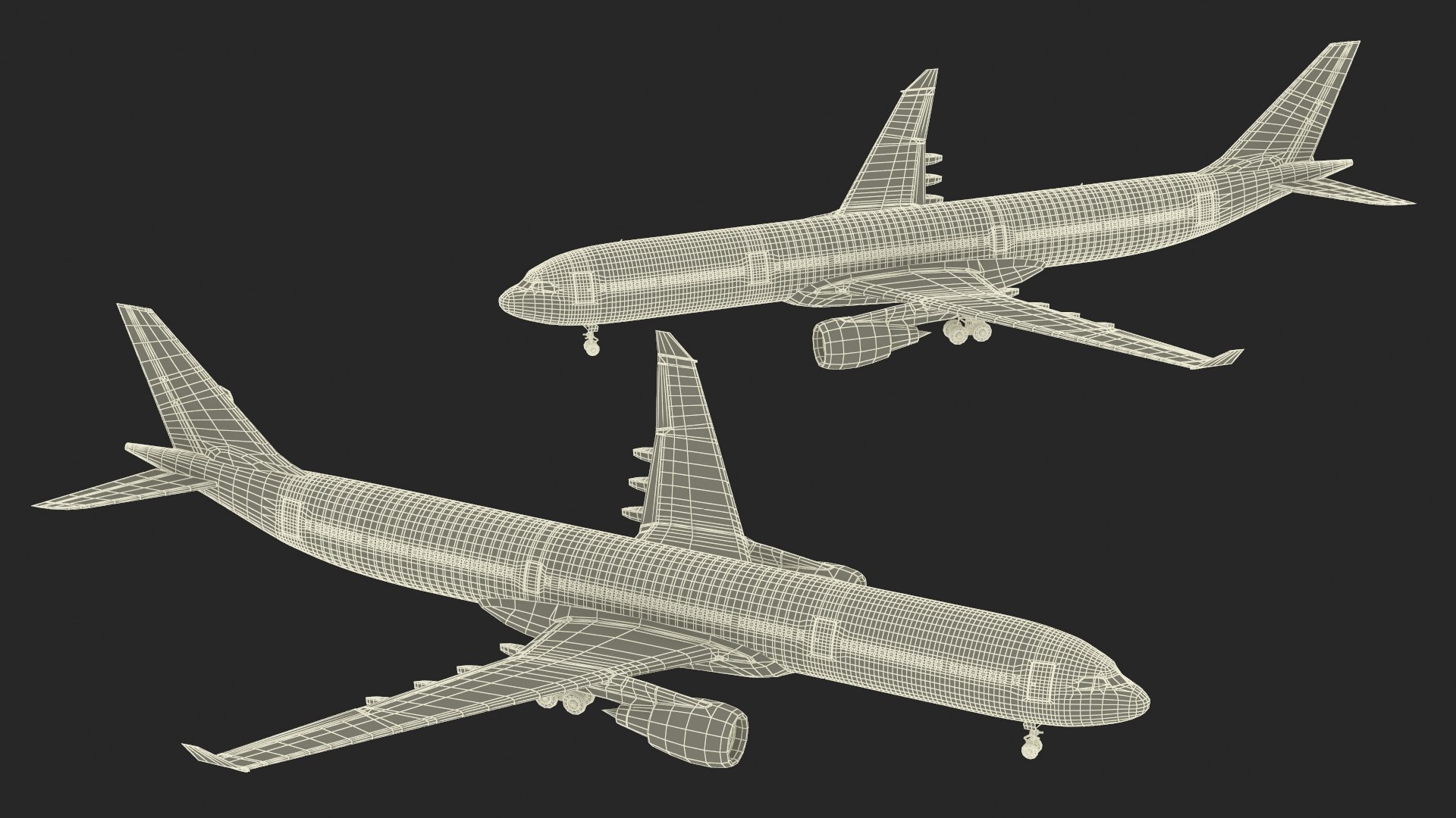 Commercial Airliner Airbus A330300 Northwest Airlines Rigged For Maya