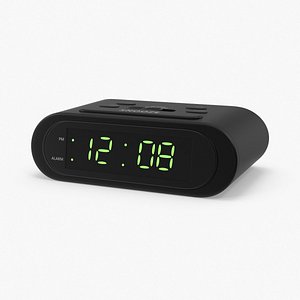 3d battery alarm clock model