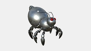 Cute Robot E10 Steel Dark - SciFi Character Design 3D model