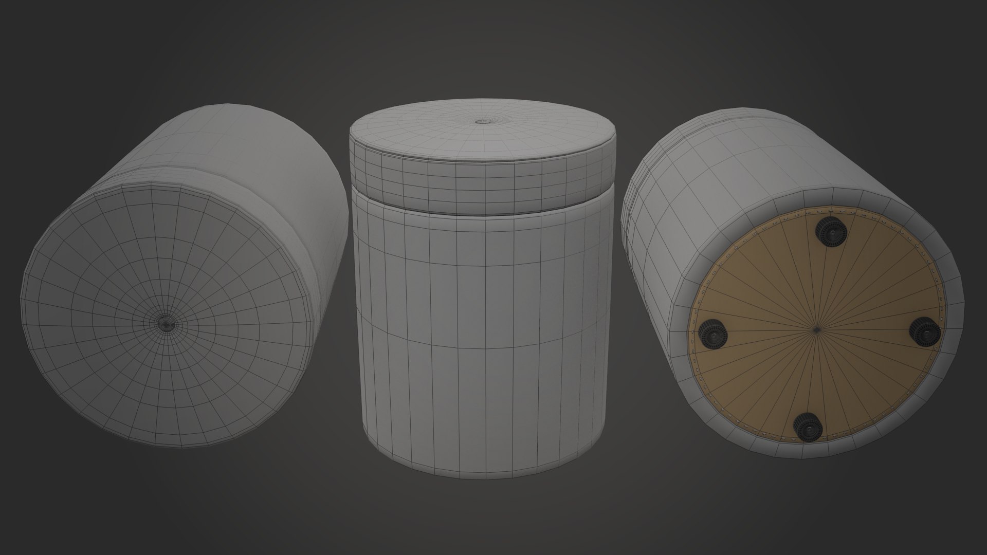 3d Leather Stool