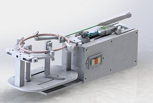 Badminton racquet threading device