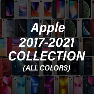 3D Apple 2017-2021 iPhone Mega Collection