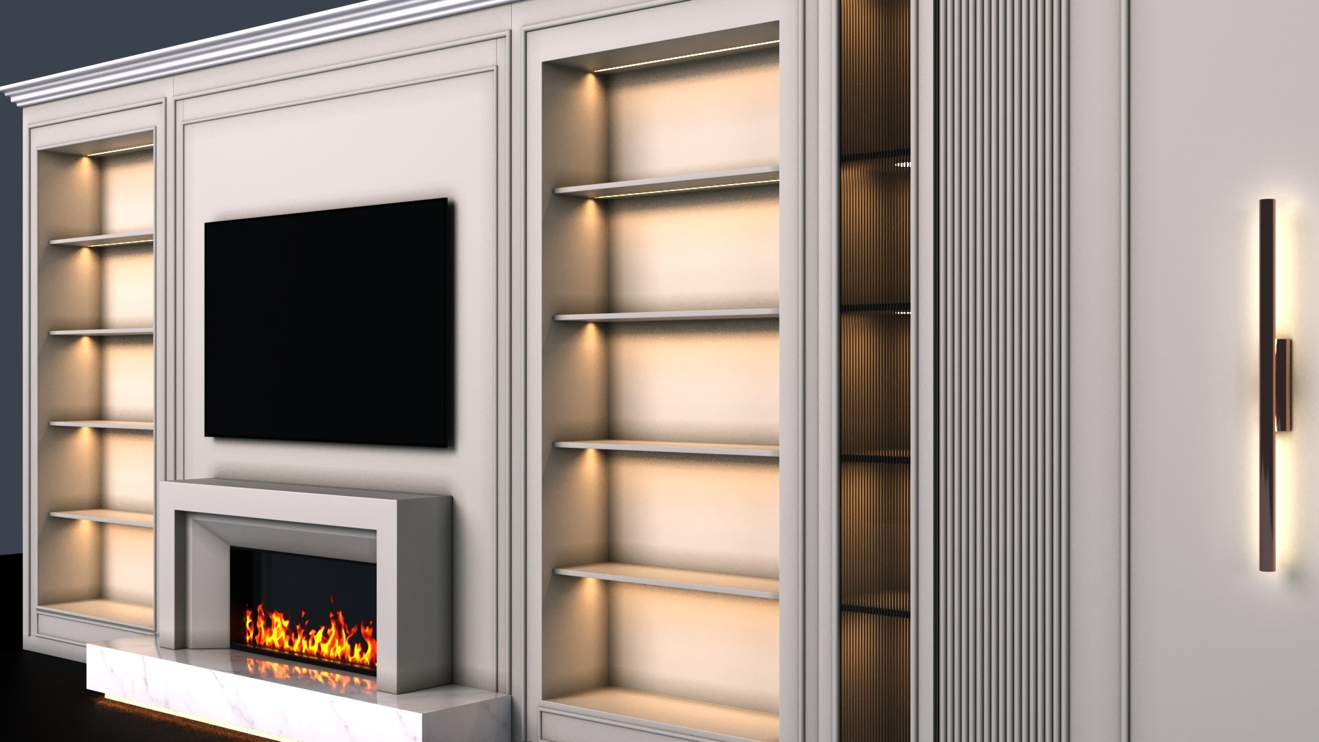 3D Modern Wall Unit with Fireplace  TV https://p.turbosquid.com/ts-thumb/07/ZOeY4m/OE/pics4/jpg/1758332124/1920x1080/fit_q87/1853bc248d35f695522bfbba03880a4865b44b05/pics4.jpg
