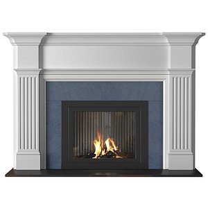 3D Modern fireplace in classic style Art Deco 3D model model